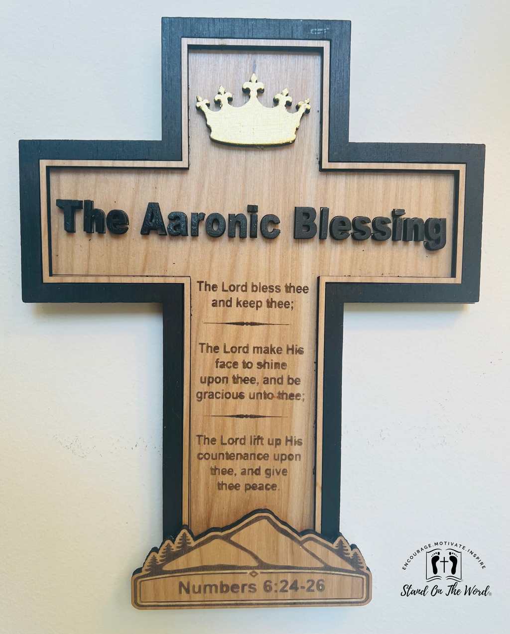 The Aaronic Blessing Cross Wall Decor — Numbers 6:24–26