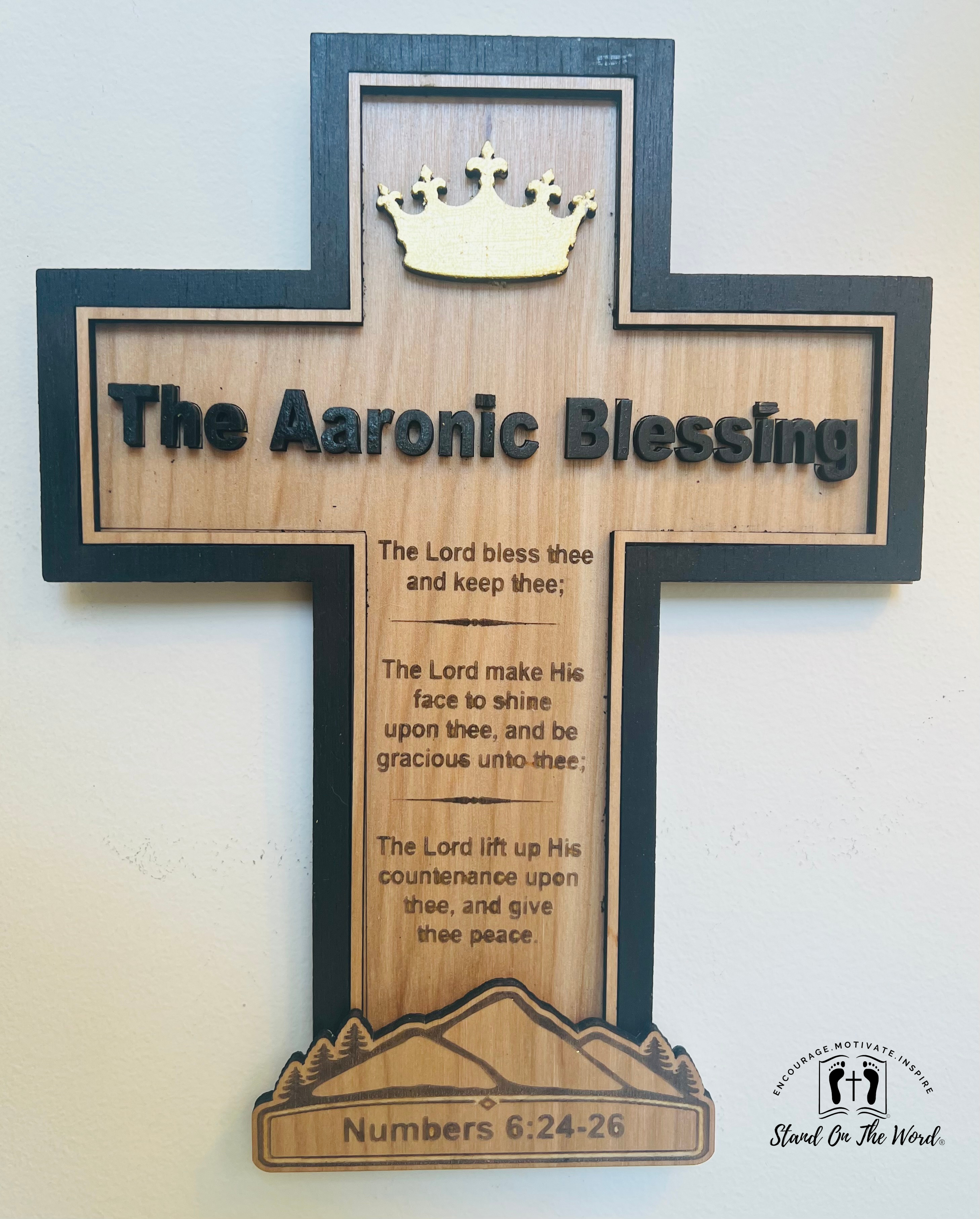 The Aaronic Blessing Cross Wall Decor — Numbers 6:24–26