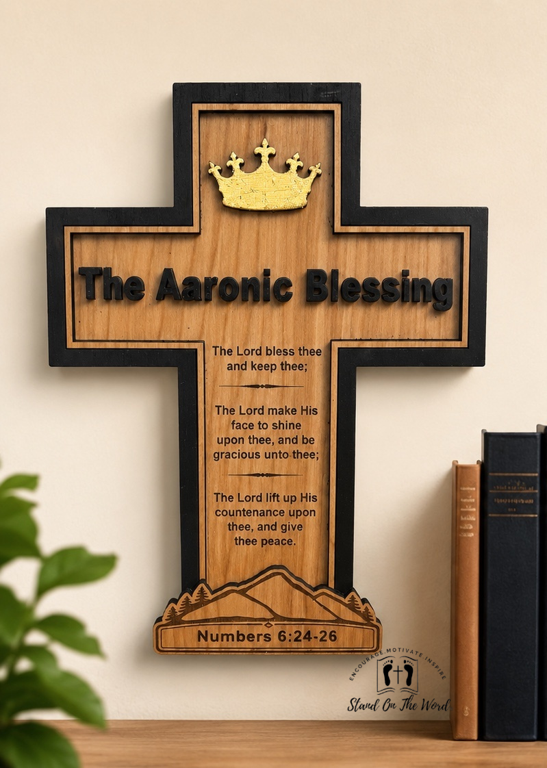 The Aaronic Blessing Cross Wall Decor — Numbers 6:24–26