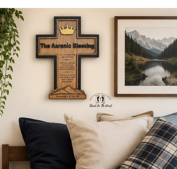 The Aaronic Blessing Cross Wall Decor — Numbers 6:24–26