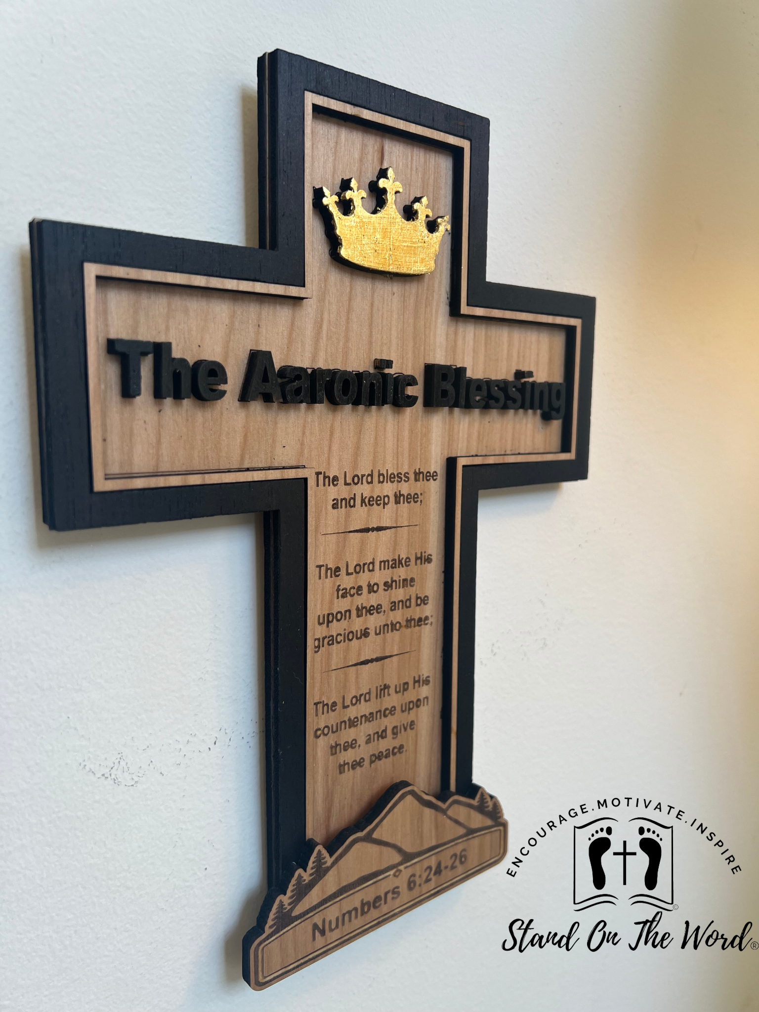 The Aaronic Blessing Cross Wall Decor — Numbers 6:24–26